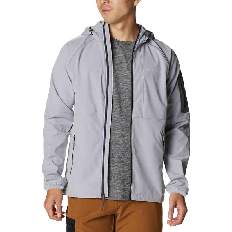 Columbia Grey Solid Outdoor Long-Sleeve Breathable Hooded Jacket XE5190-039