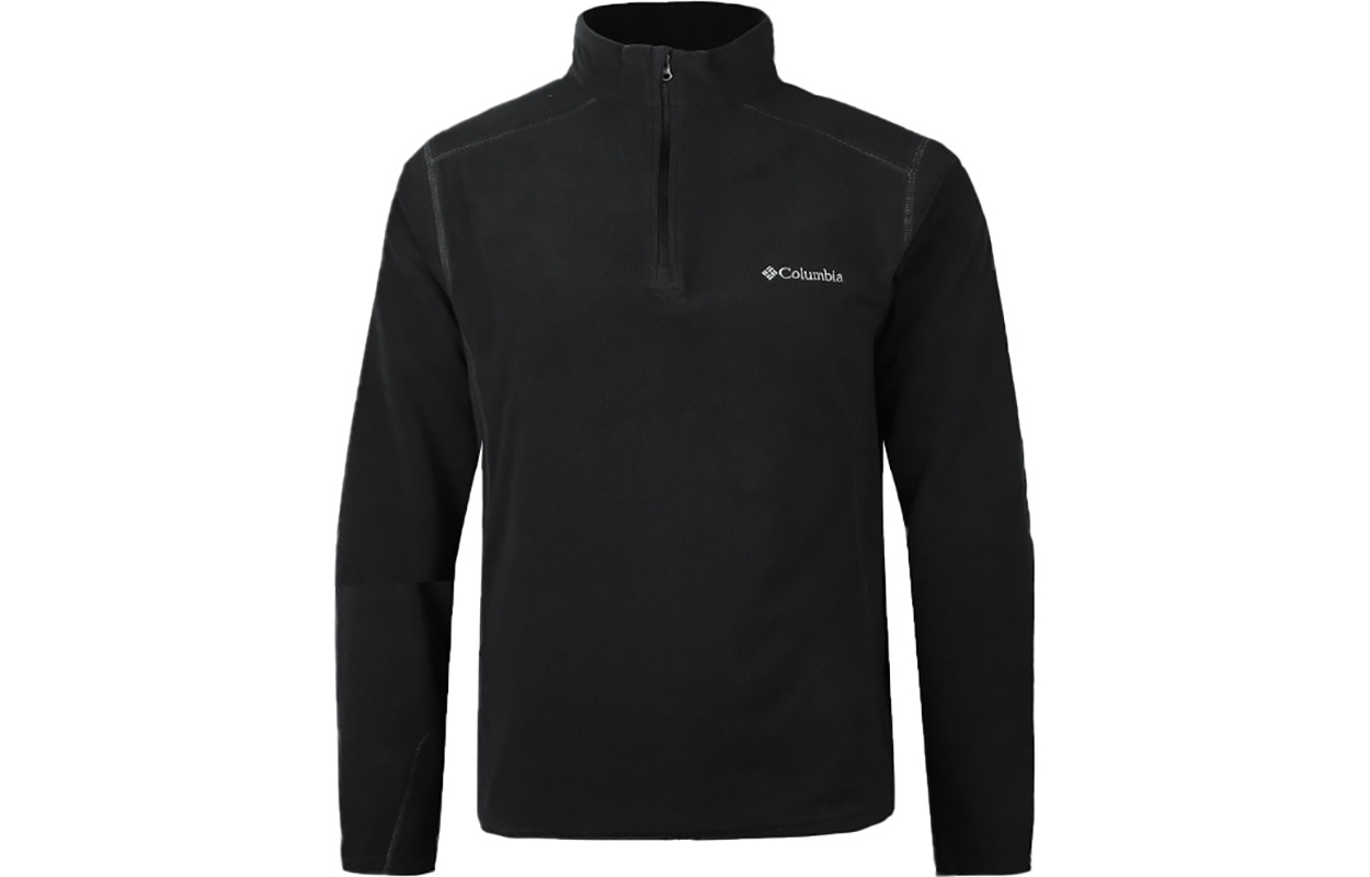 Columbia Half-Zip Fleece Pullover Black Winter Casual Outdoor Jacket AE6558-010
