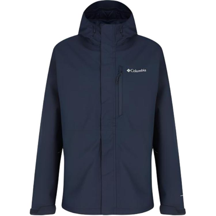 Columbia Hikebound™ Waterproof Breathable Logo Hoodie Jacket Navy - 1988621-464