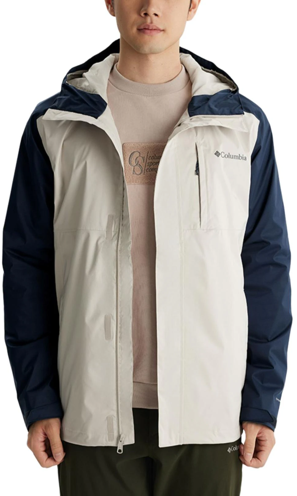 columbia-hooded-zip-windbreaker-jacket-fw-24-waterproof-unisex-blue-white-xe-3772-278