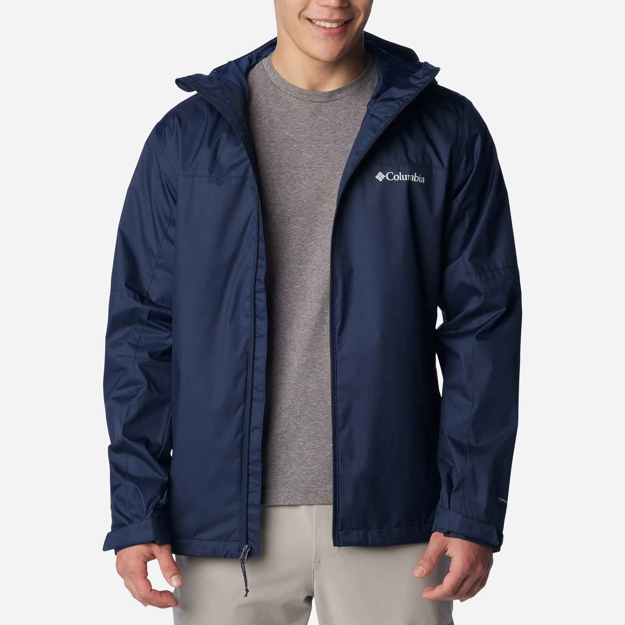 Shop Columbia 防水外套 深藍字母印花設計 WE3535-464