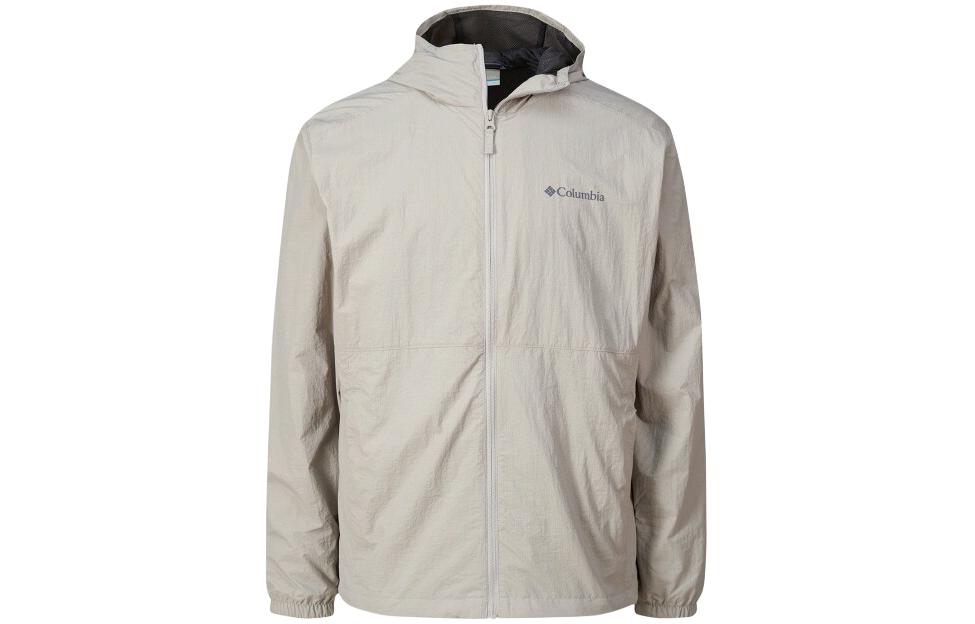 Columbia Khaki Waterproof UV-Resistant Quick-Dry Hooded Jacket WE3899-027