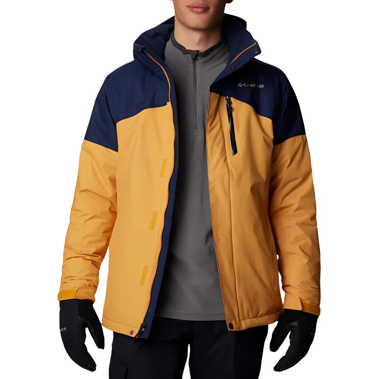 Columbia Last Tracks Ski Jacket Waterproof Hooded Outdoor Jacket Yellow 1909921-756