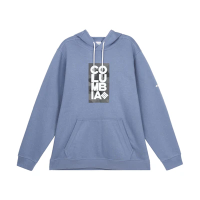 Columbia Light Blue Fleece-Lined Outdoor Hoodie with Logo JE1600-452