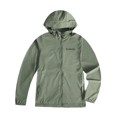 Columbia Lightweight Breathable Zip-Up Hooded Running Sun Protection Jacket WE4650-350