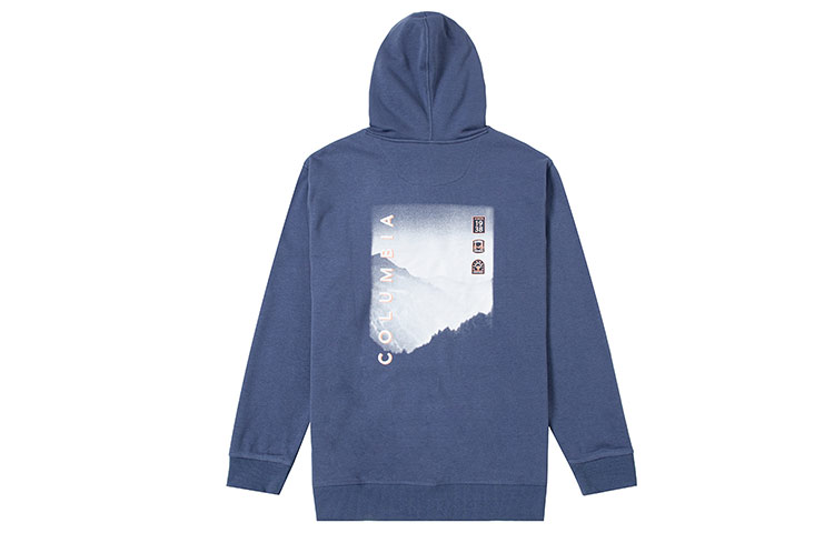 Columbia Lodge™ French Terry II Hoodie Pullover Blue Casual Sweatshirt AE4799-478