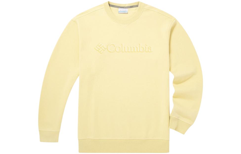 Columbia Logo Printed Crewneck Sweatshirt Unisex Pale Yellow AE3664-785