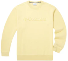 Columbia Logo Printed Crewneck Sweatshirt Unisex Pale Yellow AE3664-785 Columbia Logo Printed Crewneck Sweatshirt Unisex Pale Yellow AE3664-785