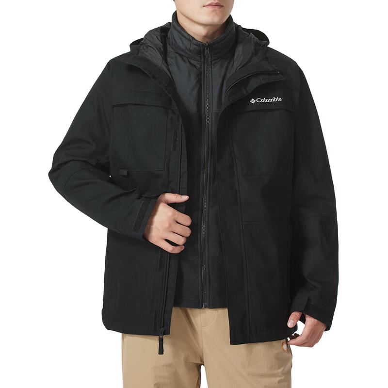 Columbia Loma Vista 2 Interchange 3-in-1 Waterproof Hooded Jacket Black Mens WE9701-010 圖 2