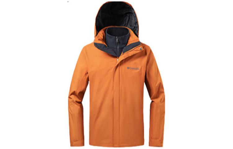 Columbia Mission Air Waterproof Windproof 3-in-1 Jacket Orange Mens Outdoor Fleece WE7211-858