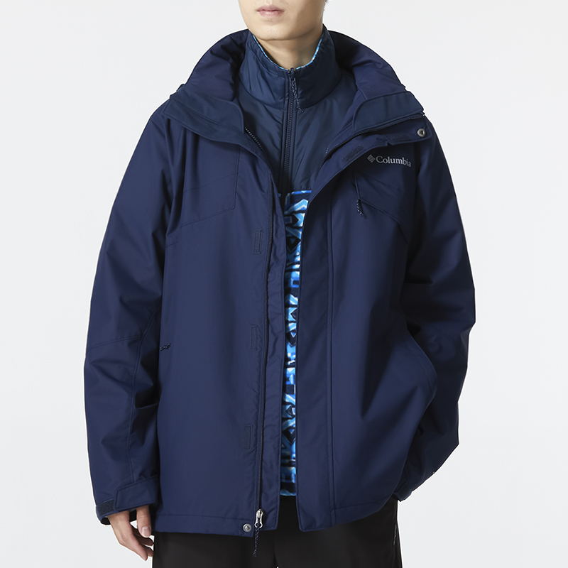 Details for 哥倫比亞 Navy 防水三合一外套，多功能可拆刷毛，適合登山與旅行 WE1273-466