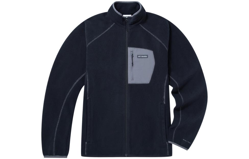 Columbia Navy Blue Patch Logo Zip-Up Bomber Jacket AE5262-010