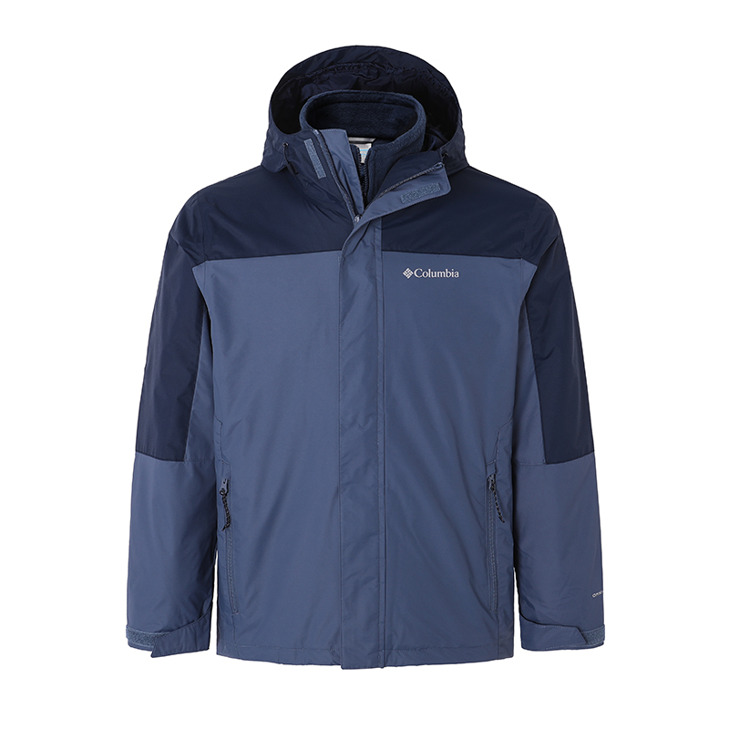 Columbia Navy Blue Waterproof Windproof Fleece Jacket for Hiking & Urban Use WE3321-478
