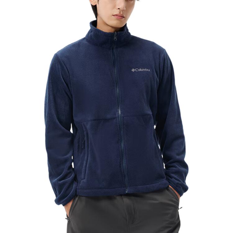 Sizing 哥倫比亞深藍色防水防風刷毛外套，適合登山與日常城市穿搭 WE3321-478