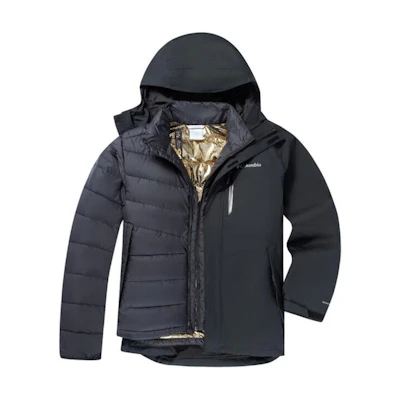 Columbia Oak Harbor 3-in-1 Jacket Black Waterproof Windproof Outdoor Coat. WE6198-010