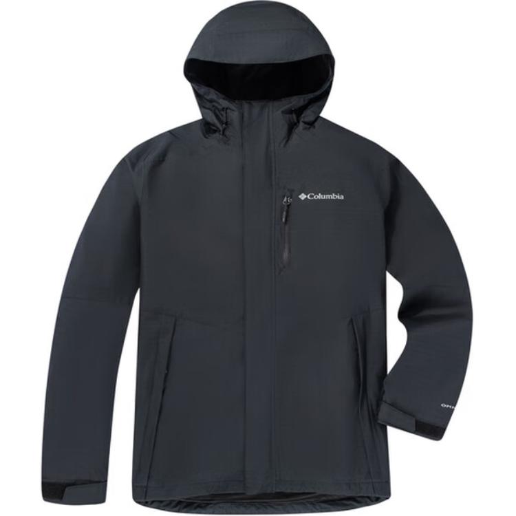 Lookbook Columbia Oak Harbor 3合1防水防風戶外黑色夾克外套。 WE6198-010