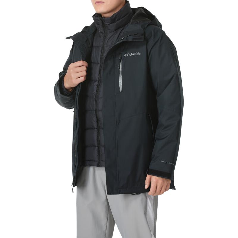 Cheap Columbia Oak Harbor 3合1防水防風戶外黑色夾克外套。 WE6198-010