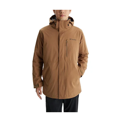Columbia Omni-Heat 3-in-1 Waterproof Windproof Jacket Brown Mens FW24 WE8778-257