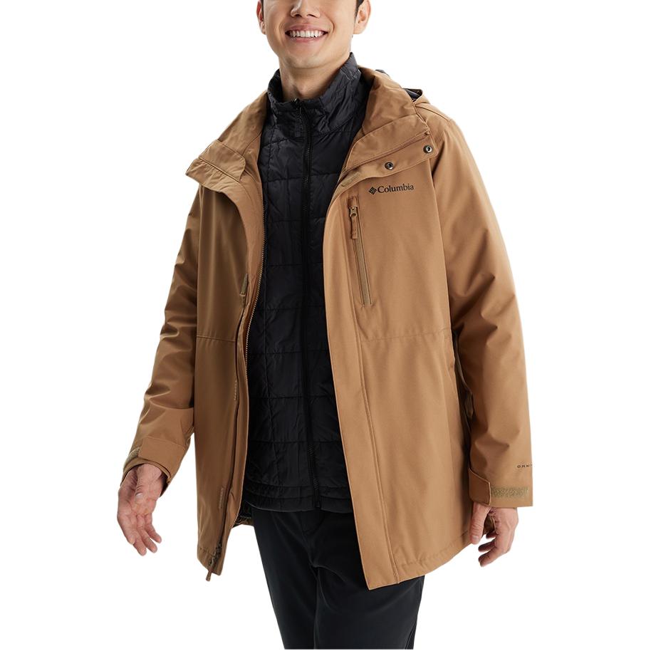 Shop Columbia Omni-Heat 3合1防水防風外套 棕色 男款 FW24 WE8778-257