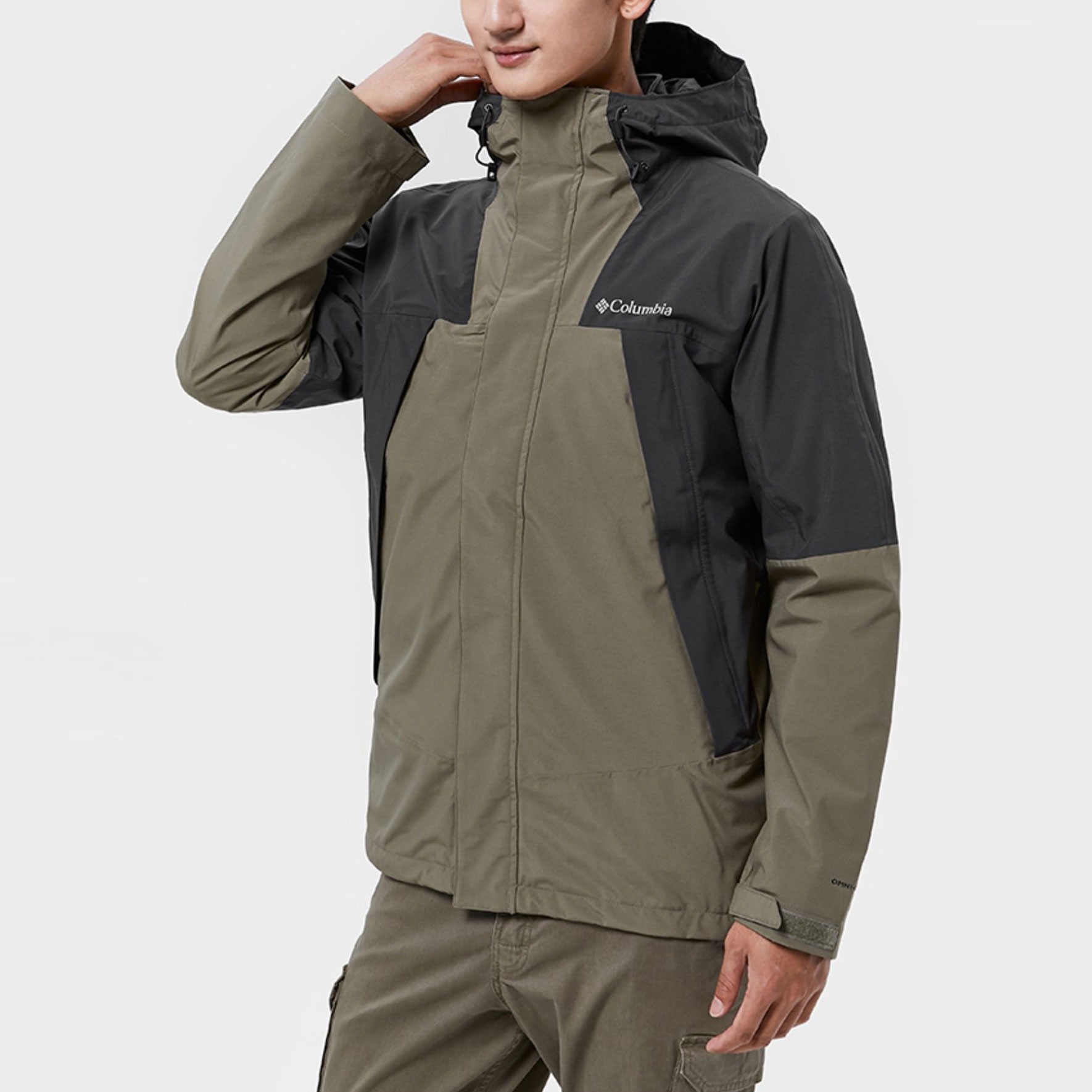 Details for Chaqueta Columbia Omni-Heat 3-en-1 Impermeable Verde Militar Hombre WE8186-397