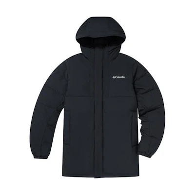 Columbia Omni-Heat Long Hooded Down Jacket Casual Winter Coat. WE8506-010