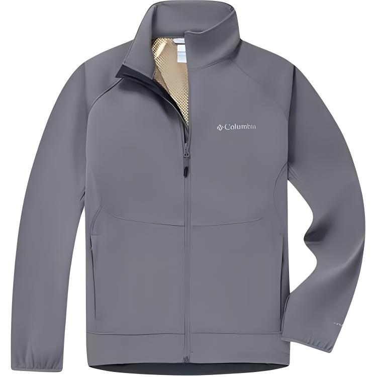 Columbia Omni-Heat Solid Softshell Zip Jacket Gray Long Sleeve Outerwear WE0698-023 圖 2