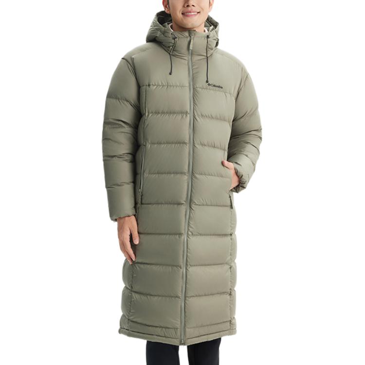 Columbia Omni-Heat Water-Resistant Long Puffer Jacket Unisex Green XE1790-397
