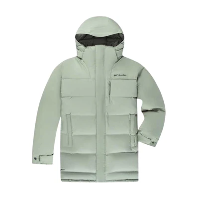 Columbia Omni-Heat Waterproof Puffer Jacket Green Unisex Heated Insulation. XE1260-348