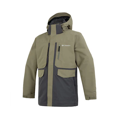 Columbia Omni-Heat Waterproof Windproof Hooded Jacket Army Green WE4354-397