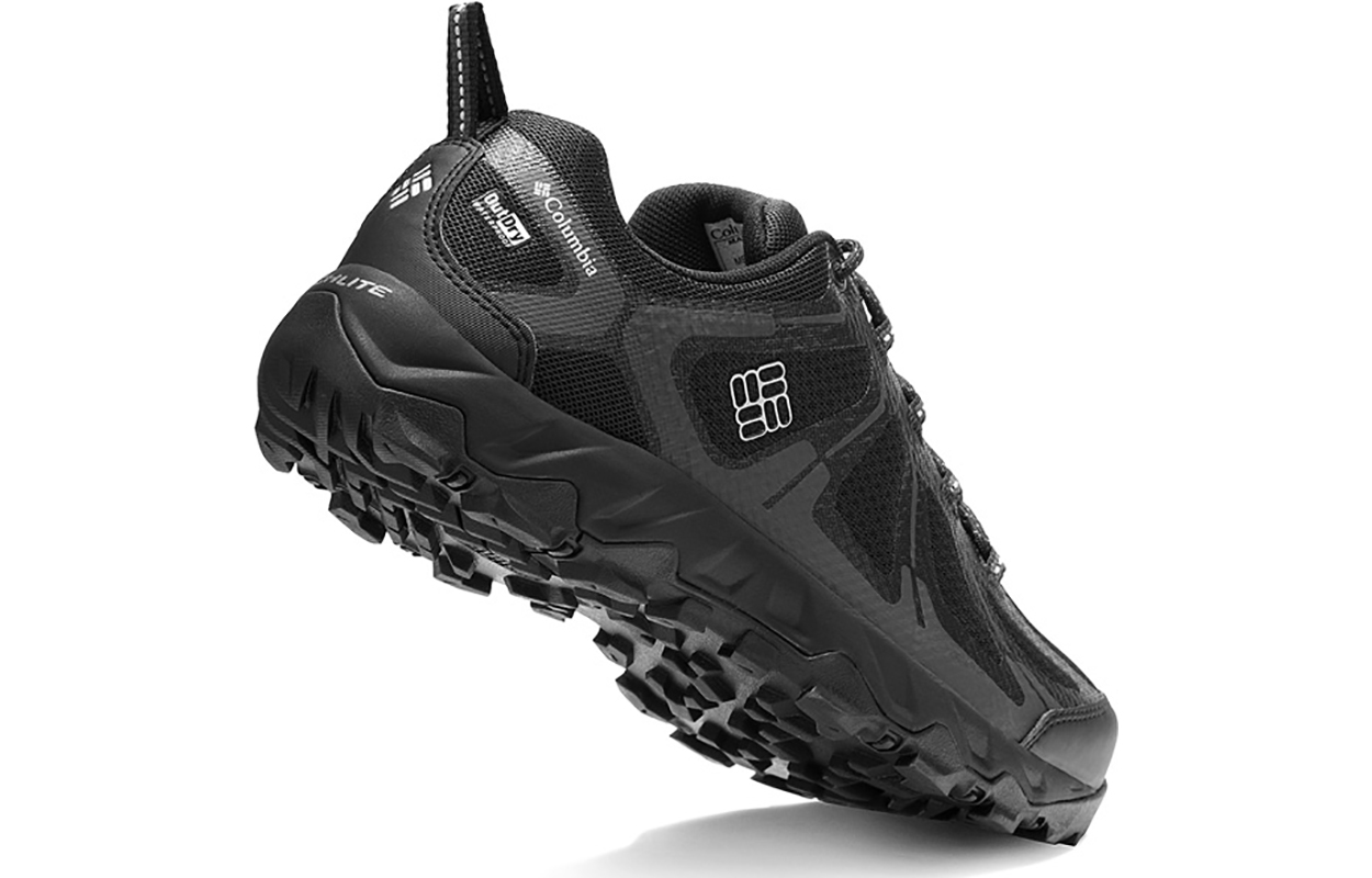 Shop Columbia 戶外運動緩震防水健行鞋 黑色
