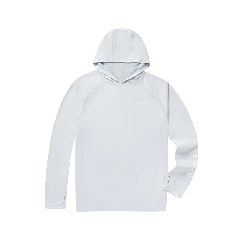 Columbia PFG White Hoodie - Fishing Series Fashion Long Sleeve. FM0057-020