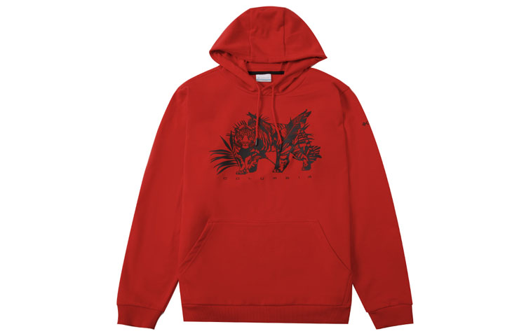 Columbia Red Pullover Hoodie with Tiger Graphic AE5691-691