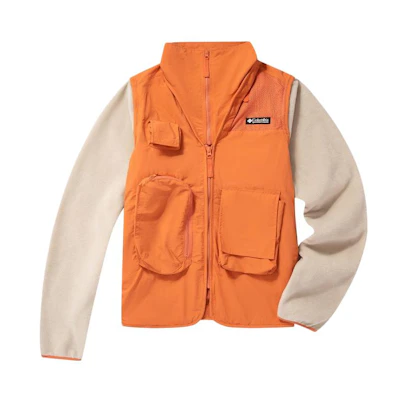 Columbia Retro Series Orange Multi-Pocket Detachable Outdoor Jacket for Men WE4469-849