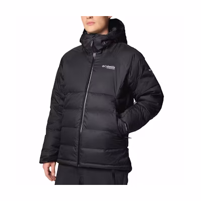 Columbia Roaring Fork Hooded Zip Puffer Jacket Black. 2087341-010