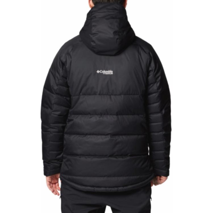 Lookbook コロンビア ロアリングフォーク フーデッド ジップ パファージャケット ブラック. 2087341-010