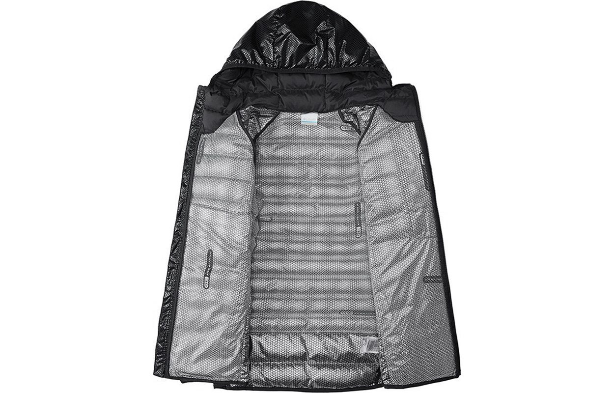 Shop Columbia 無縫連帽羽絨外套 黑色 - 都市戶外系列 WE1328-010