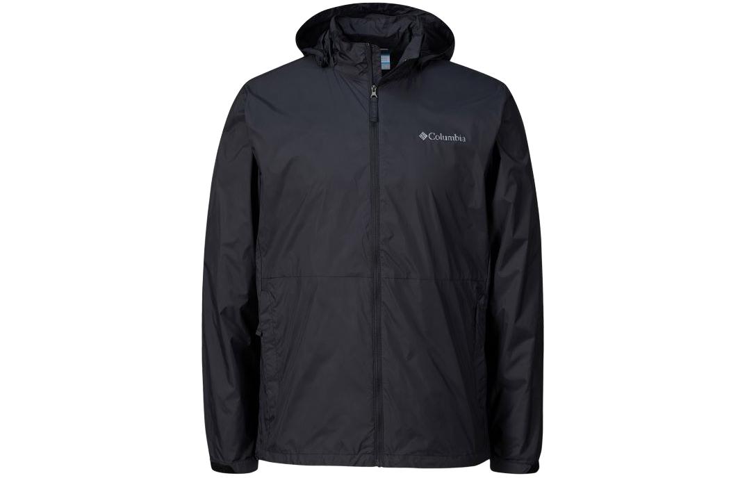 Columbia Solid Black Hooded Zip Jacket YMP343-010