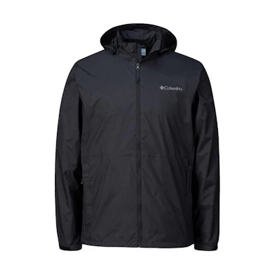 Columbia Solid Black Hooded Zip Jacket YMP343-010