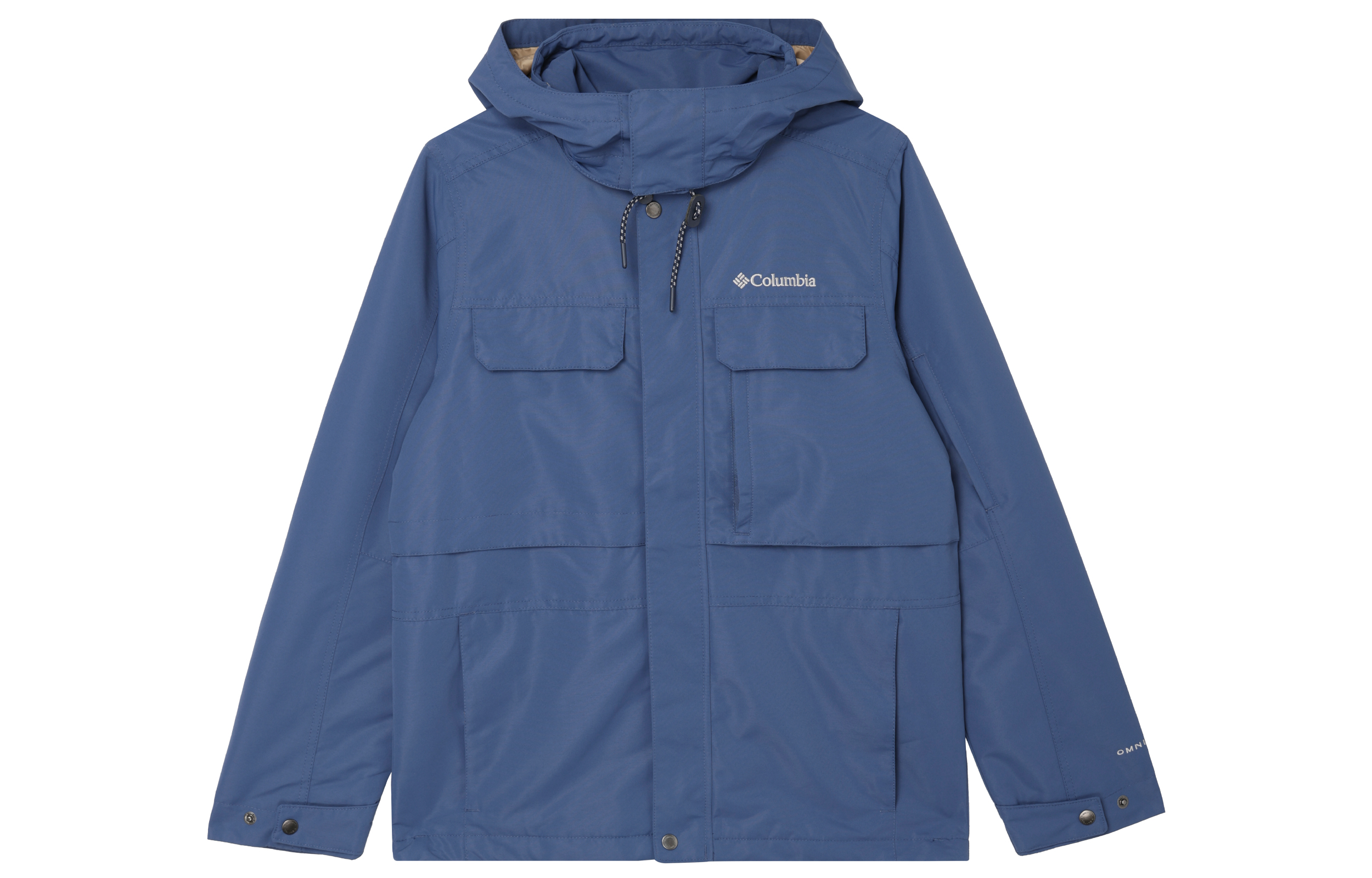 Columbia Solid Color Hooded Outdoor Utility Jacket Blue XE1486-452