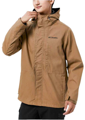 Columbia Jaket Hoodie Zip Logo Sulam Warna Khaki WE0399-257 Sizing Columbia Jaket Hoodie Zip Logo Sulam Warna Khaki WE0399-257