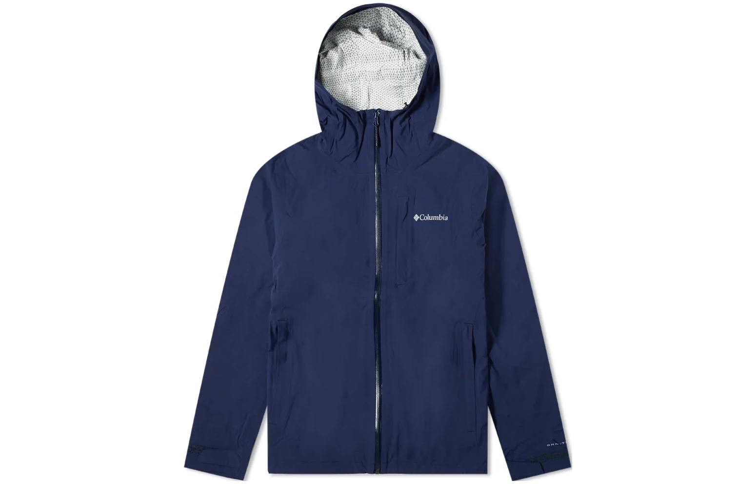 Columbia Solid Logo Front Hooded Jacket Deep Navy Blue 1932854-464