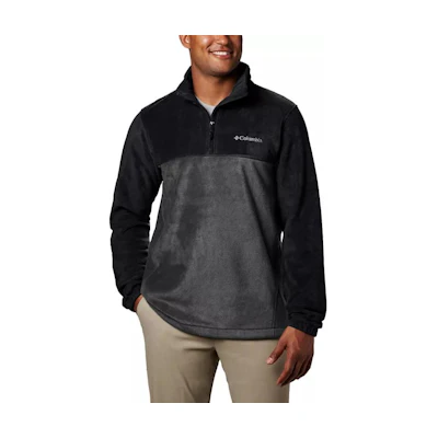 Columbia Steens Mountain Logo Half-Zip Pullover Sweatshirt Black 1620191-011