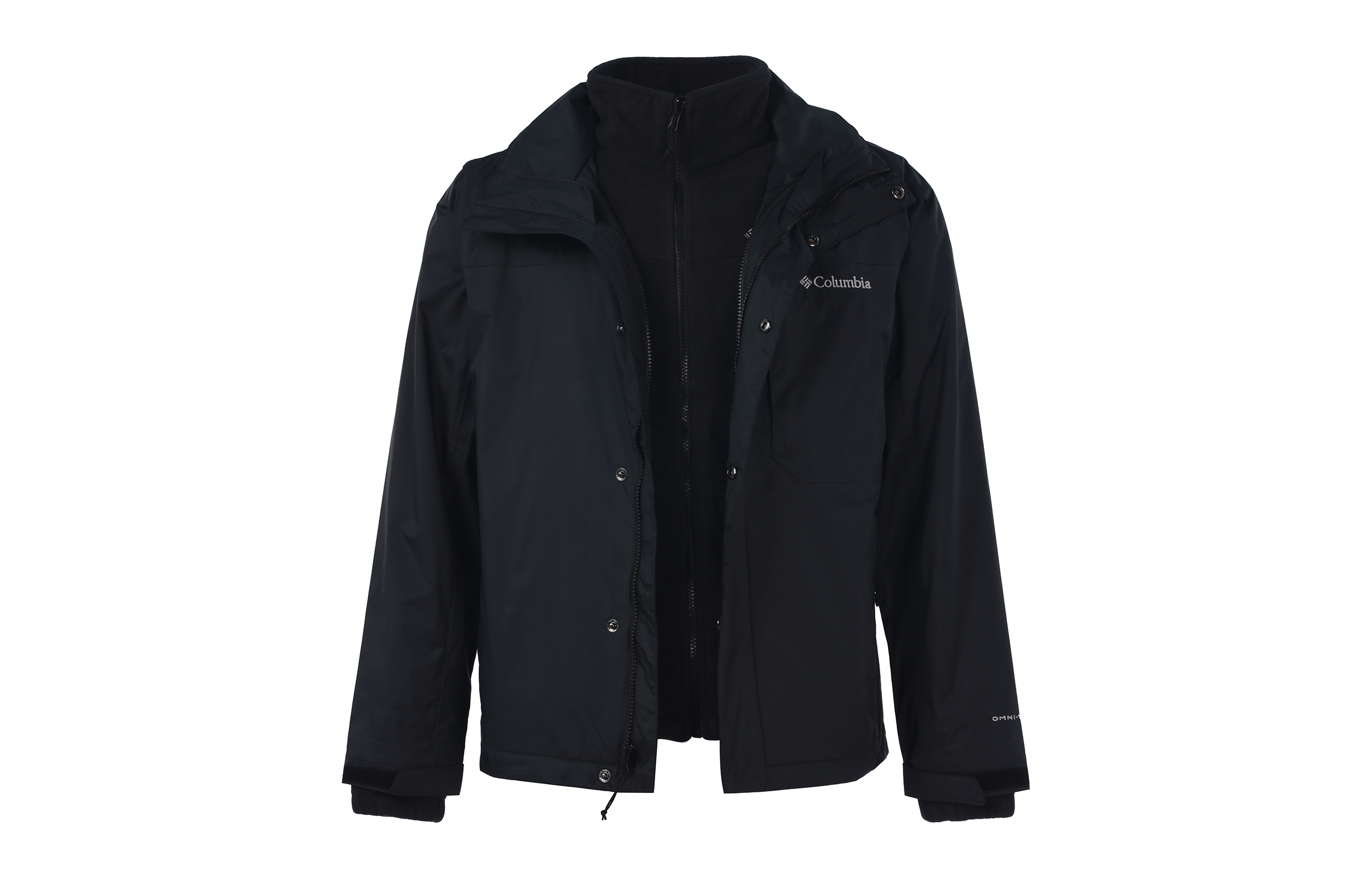 Columbia TIETON LOOP 3-in-1 Black Waterproof Windproof Outdoor Jacket. WE1322-010