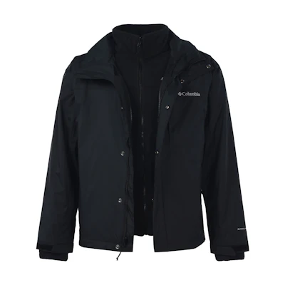 Columbia TIETON LOOP 3-in-1 Black Waterproof Windproof Outdoor Jacket. WE1322-010