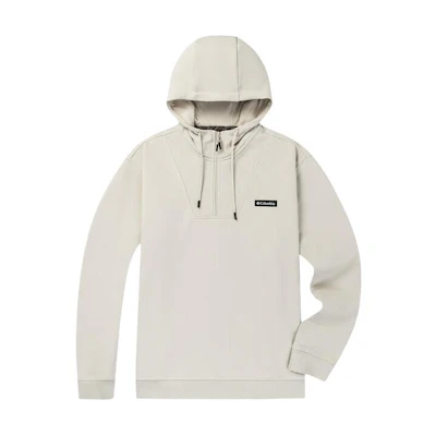 Columbia Transiting Series Half-Zip White Hoodie with Logo Unisex Casual Wear AE2278-278