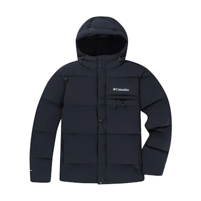 Columbia Transversing Series Unisex Black Hooded Puffer Down Jacket. WE1756-010