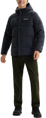 哥伦比亚Transversing系列男女款黑色连帽羽绒服夹克. WE1756-010 Purchase 哥伦比亚Transversing系列男女款黑色连帽羽绒服夹克. WE1756-010