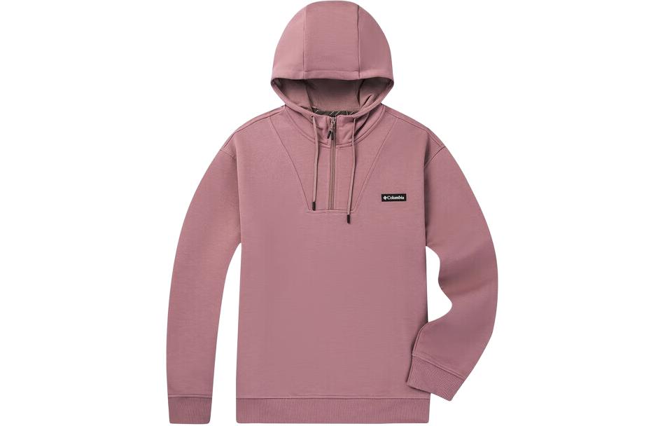 Columbia Traverse Series Half-Zip Pullover Hoodie Unisex - Gray Pink AE2278-609