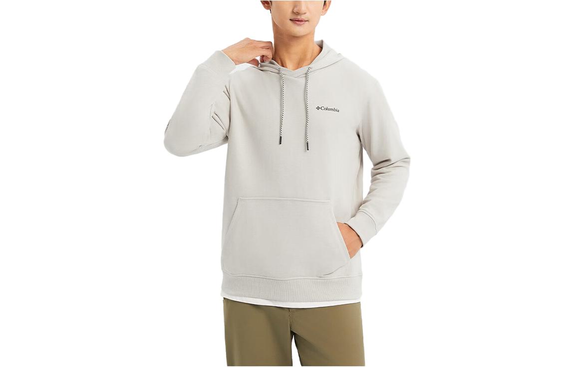 Columbia Traverse Series Hoodie with Back Letter Print - Gray White AE4799-278