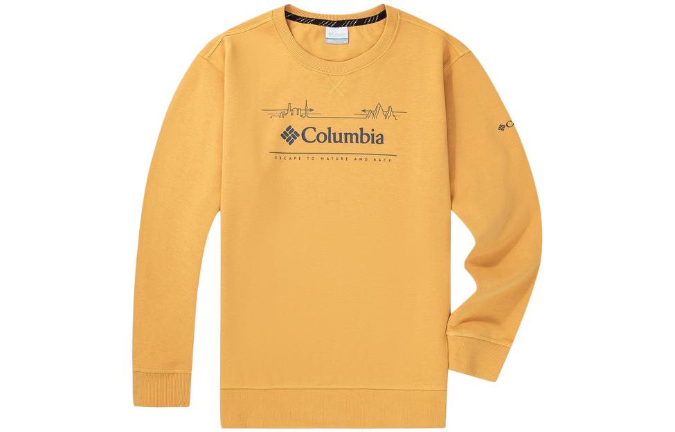 Columbia Traverse Series Yellow Logo Print Pullover Sweatshirt AE3664-756